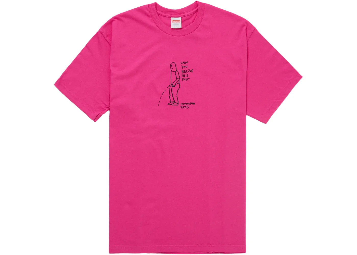 Мужская футболка с принтом Supreme Tee (SS25), Fuchsia