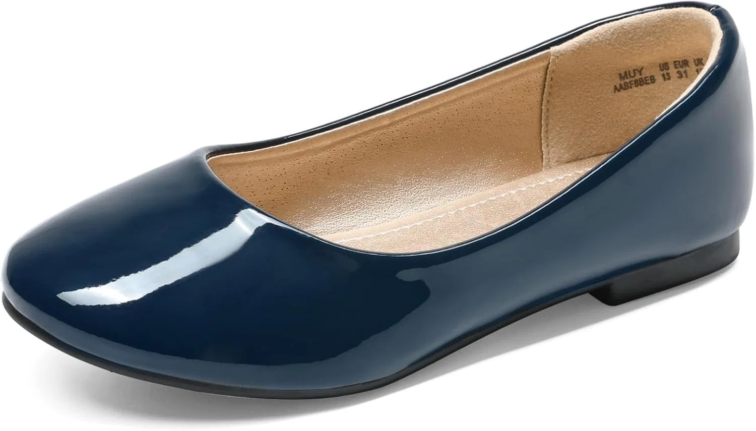 Детские балетки для девочек DREAM PAIRS, Navy/Pat