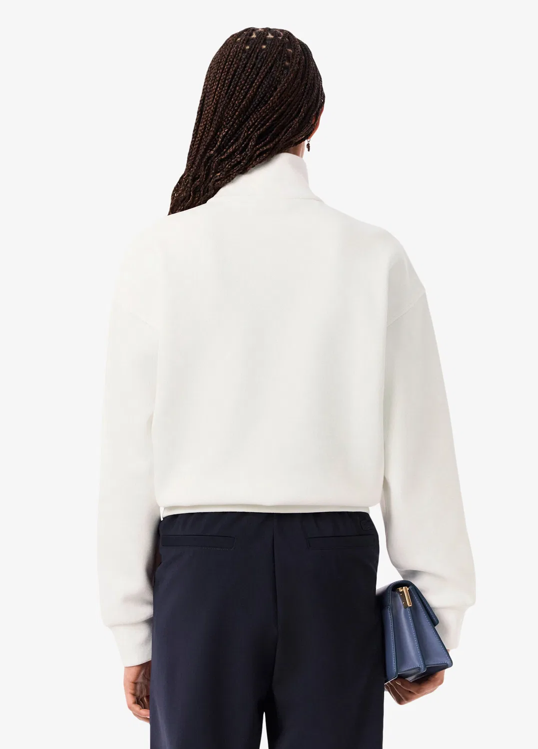 Свитшот Lacoste Relaxed Fit, свободный крой, белый — фото 3