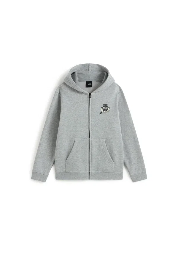 Толстовка с капюшоном с рисунком животные Dumpster raccoon full zip Vans, Dark Grey, темно-серый