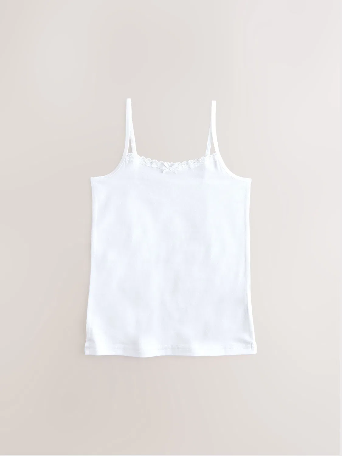 Майка-топ 5 штук Elastic Strappy Cami Vests Next, белый — фото 2