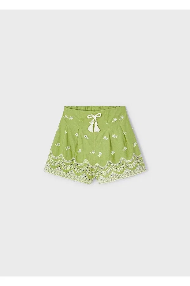 Детские шорты для девочек с вышивкой Mayoral, Manzana (Green)