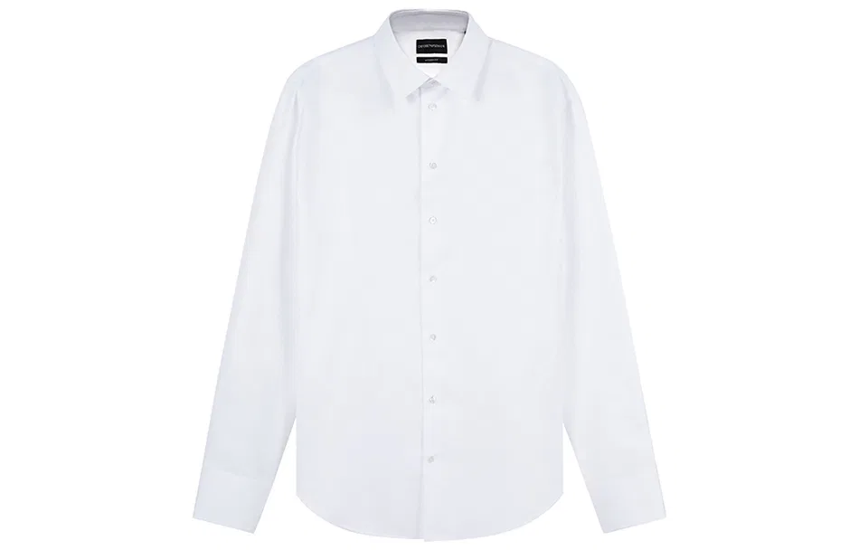Мужская рубашка с длинным рукавом EMPORIO ARMANI, White