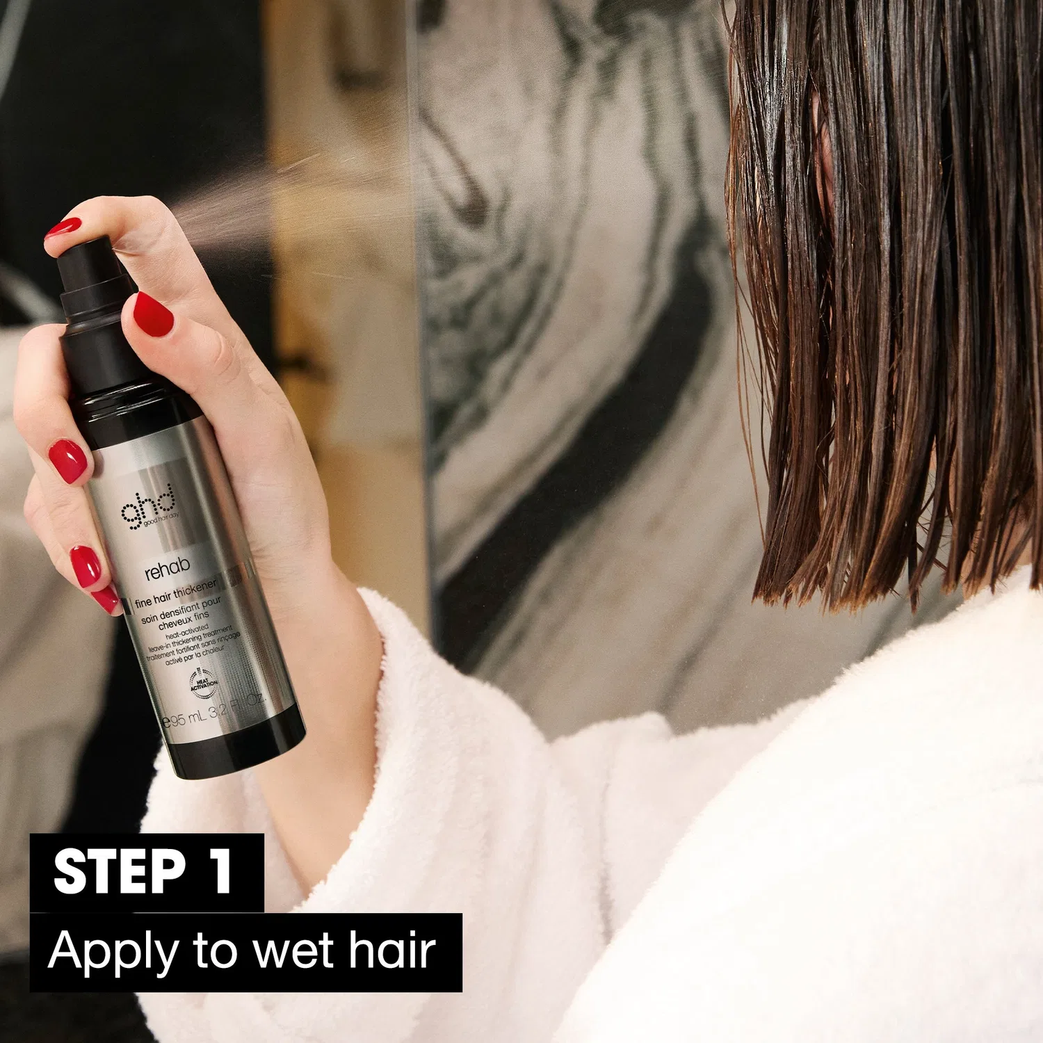Спрей для объема тонких волос Rehab Fine Hair Thickener, 95 мл, ghd — фото 4