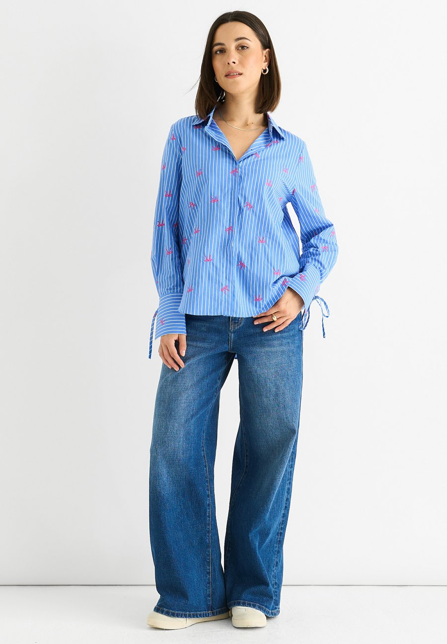 

Блуза GINI LONDON BOW EMBROIDERED, Blue