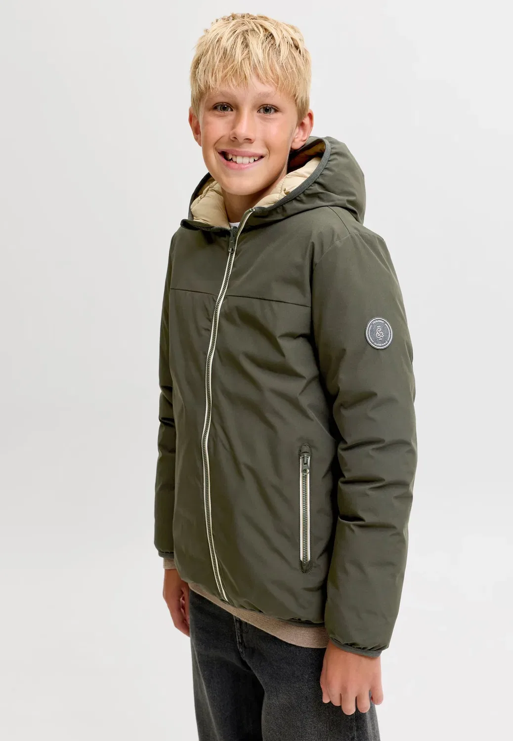 Куртка, детская куртка - зимняя куртка Jack & Jones Junior, Rosin — фото 4