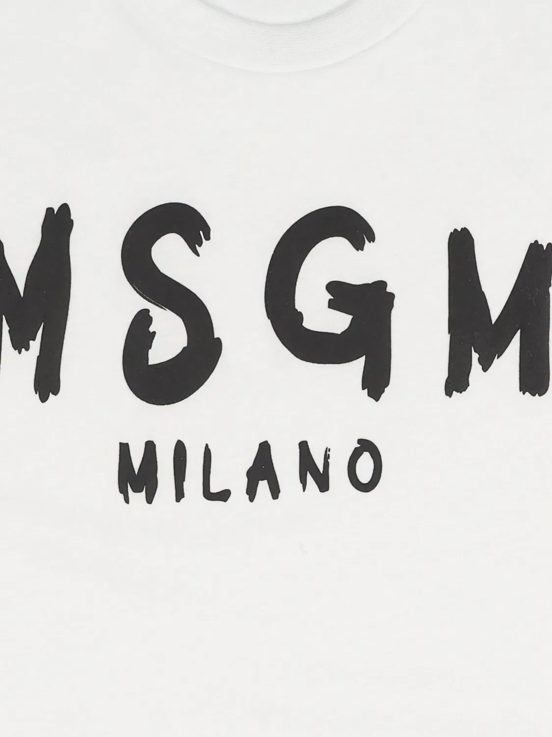 Футболка с логотипом белая MSGM, белый — фото 2