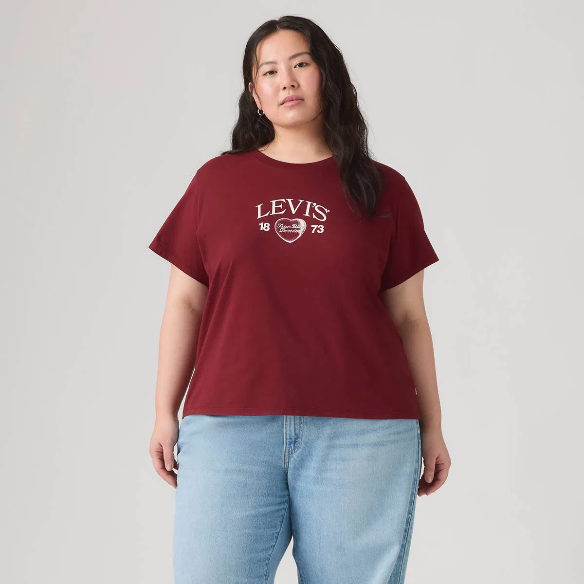 Идеальная футболка (большого размера) Levi's, Locket Warm Cabernet - Red — фото 3