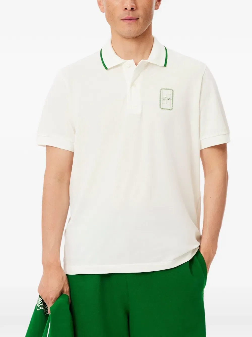 Футболка-поло Lacoste, белый — фото 3