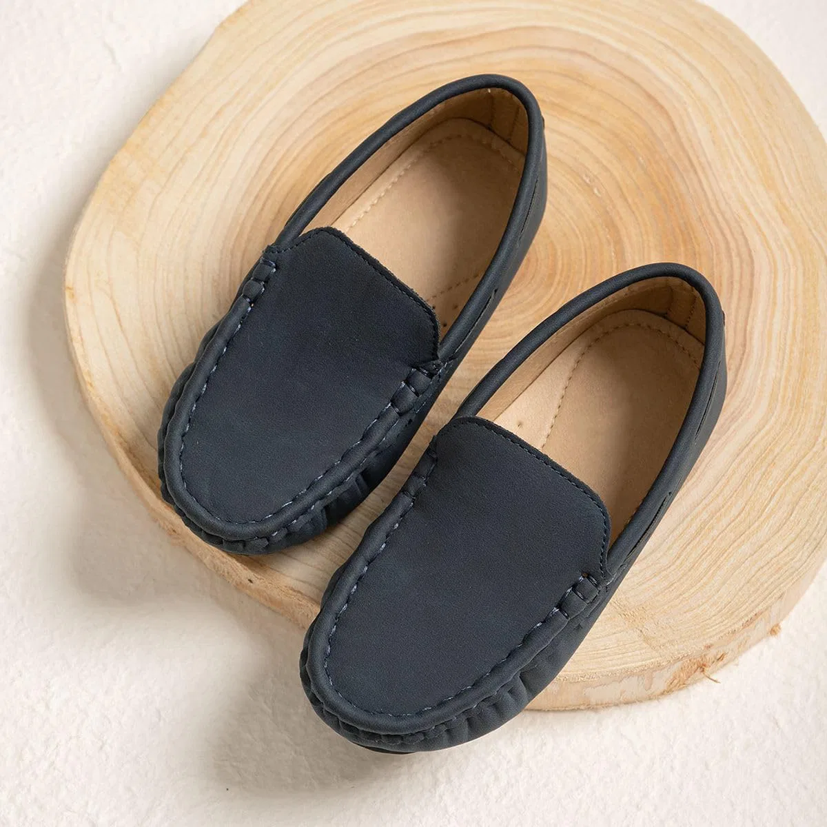 Детские туфли-лоферы для мальчиков с мягкой подошвой Moceen, Navy Blue — фото 4
