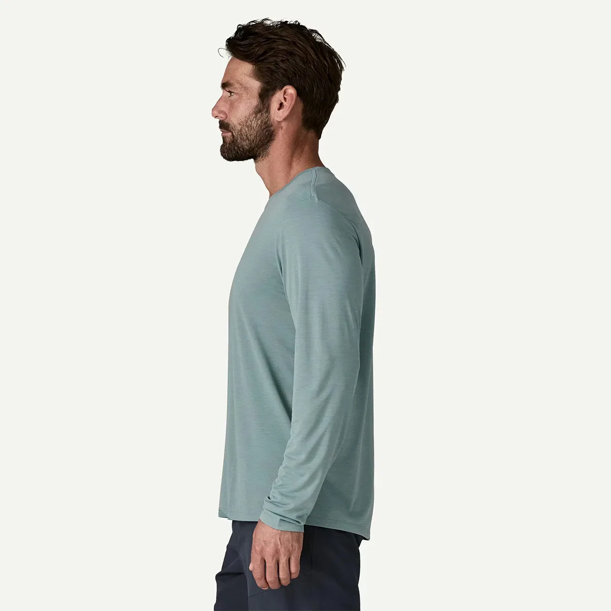Мужская футболка с длинным рукавом Capilene Cool Daily Long-Sleeve Shirt Patagonia, Smolder Blue - Light Smolder Blue X-Dye — фото 3