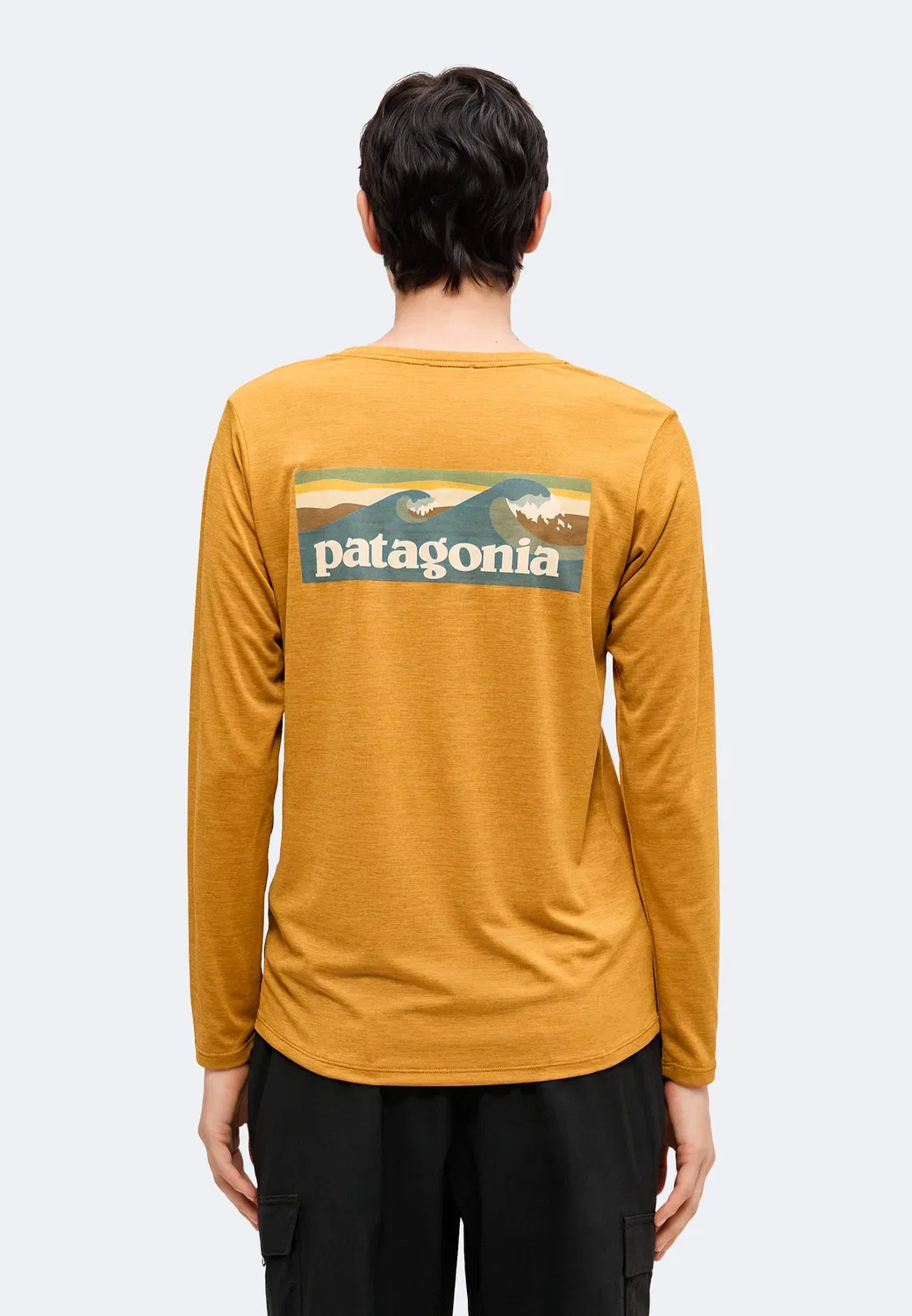 Футболка с длинным рукавом и логотипом Daily Boardshort Patagonia, Cinnamon Brown/Dark Cinnamon Brown