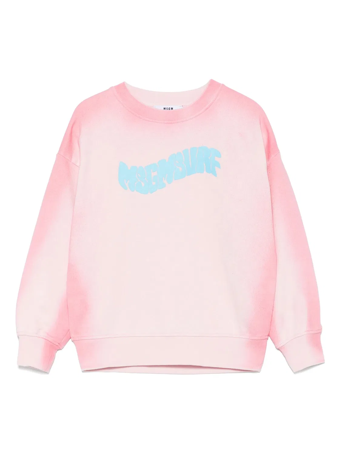 Свитшот с аэрографической печатью MSGM, розовый