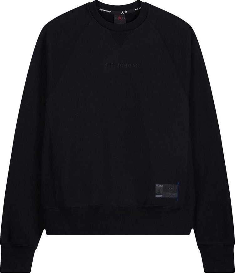 

Толстовка Air Jordan x Fragment Crewneck Sweatshirt 'Black/Reflective Silver', черный