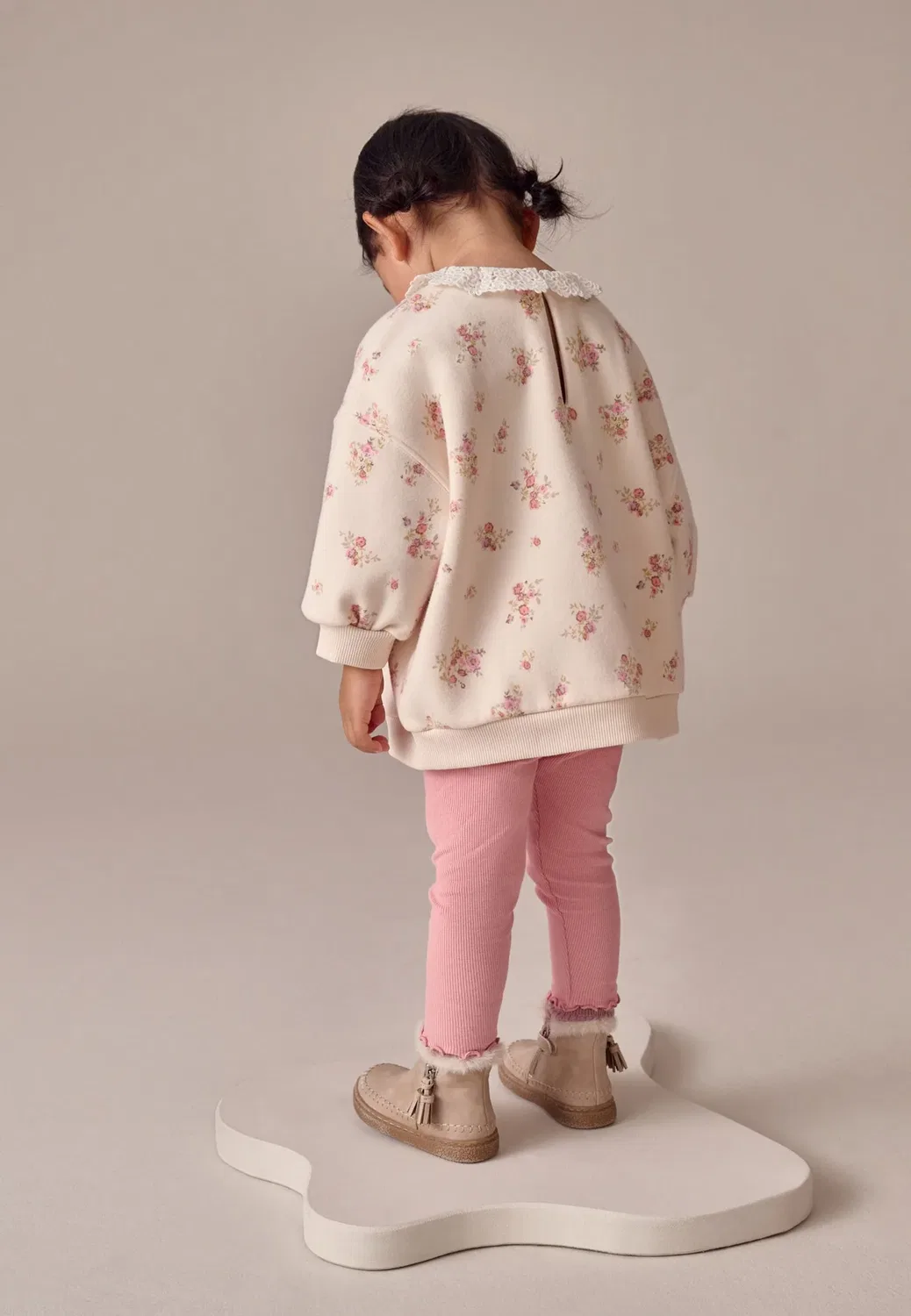 Свободный крой - воротник в сборе - толстовка Next, Light Pink Ditsy Floral