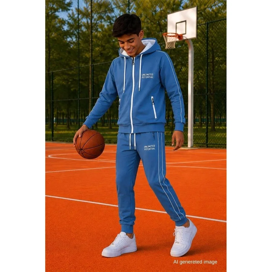 Детский спортивный костюм с капюшоном и принтом Unlimited Potential Pina Kids, Черный