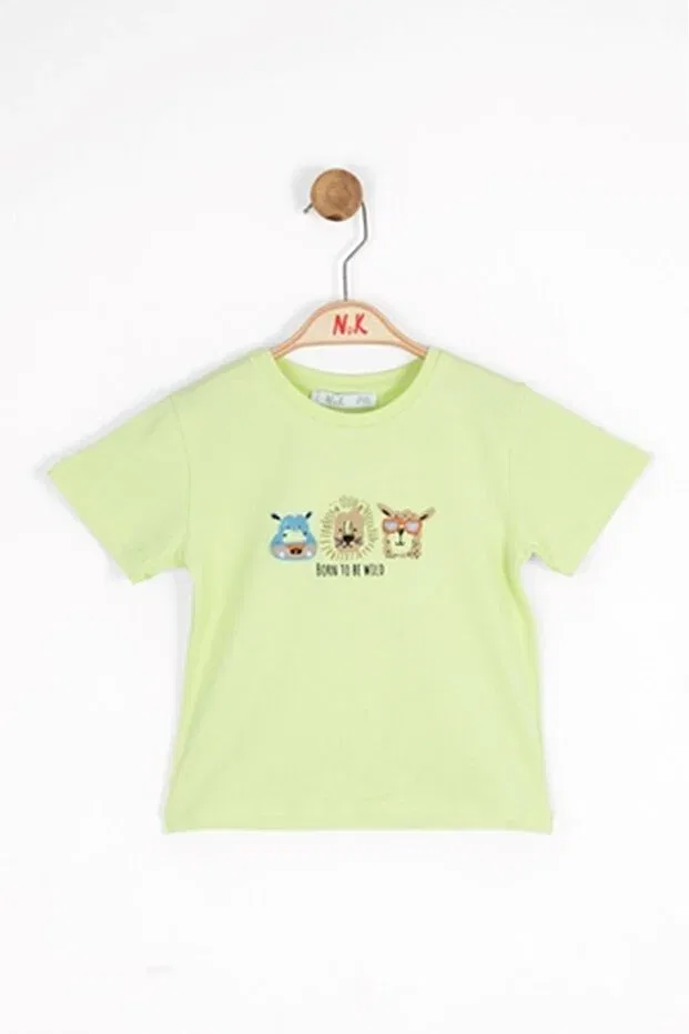 Детская футболка с принтом Nk Kids, Green-31473