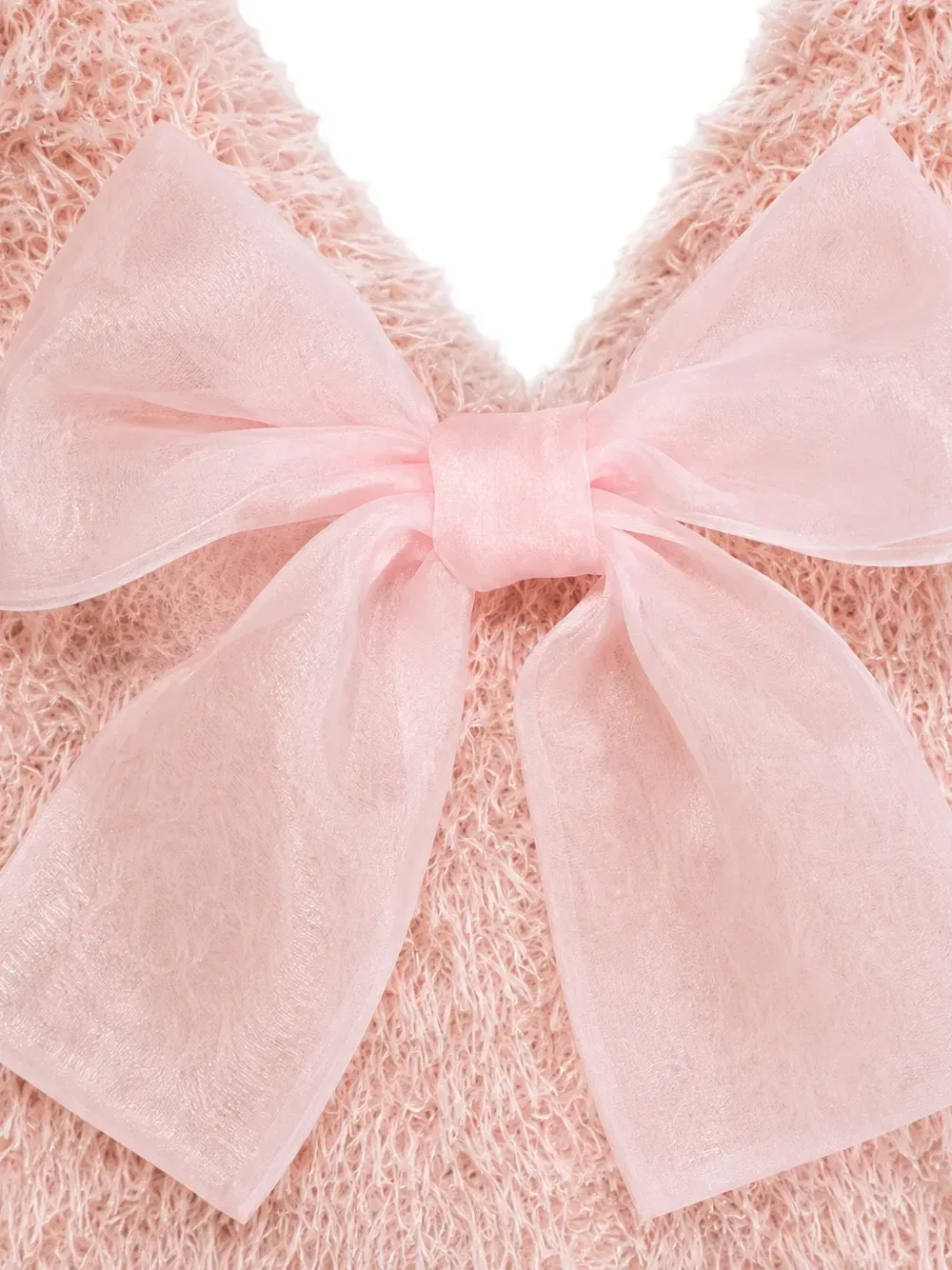 Платье из искусственного меха с бантом Miss Grant Kids, розовый — фото 3