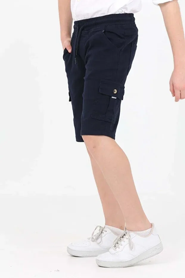 Детские шорты для девочек с карманами Beebird, Navy Blue — фото 3