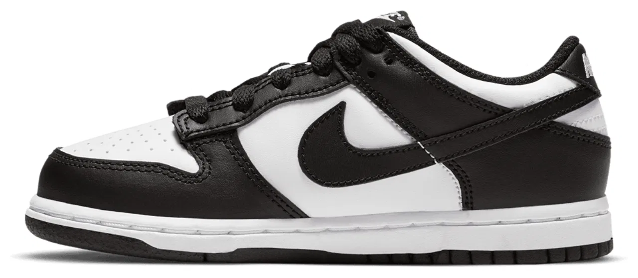 Кроссовки для мальчиков Dunk Low Nike, цвет White/Black/White — фото 2