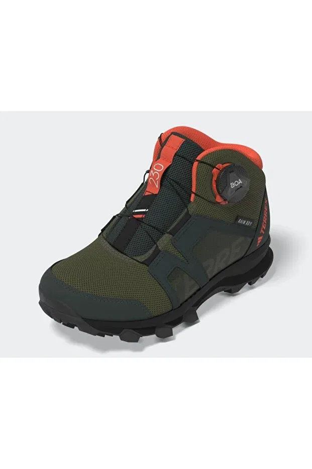 Детские кроссовки для девочек с принтом Terrex Boa Mid Rain.Rdy Hiking Shoes Adidas, Shadow Green / Pulse Olive / I — фото 3