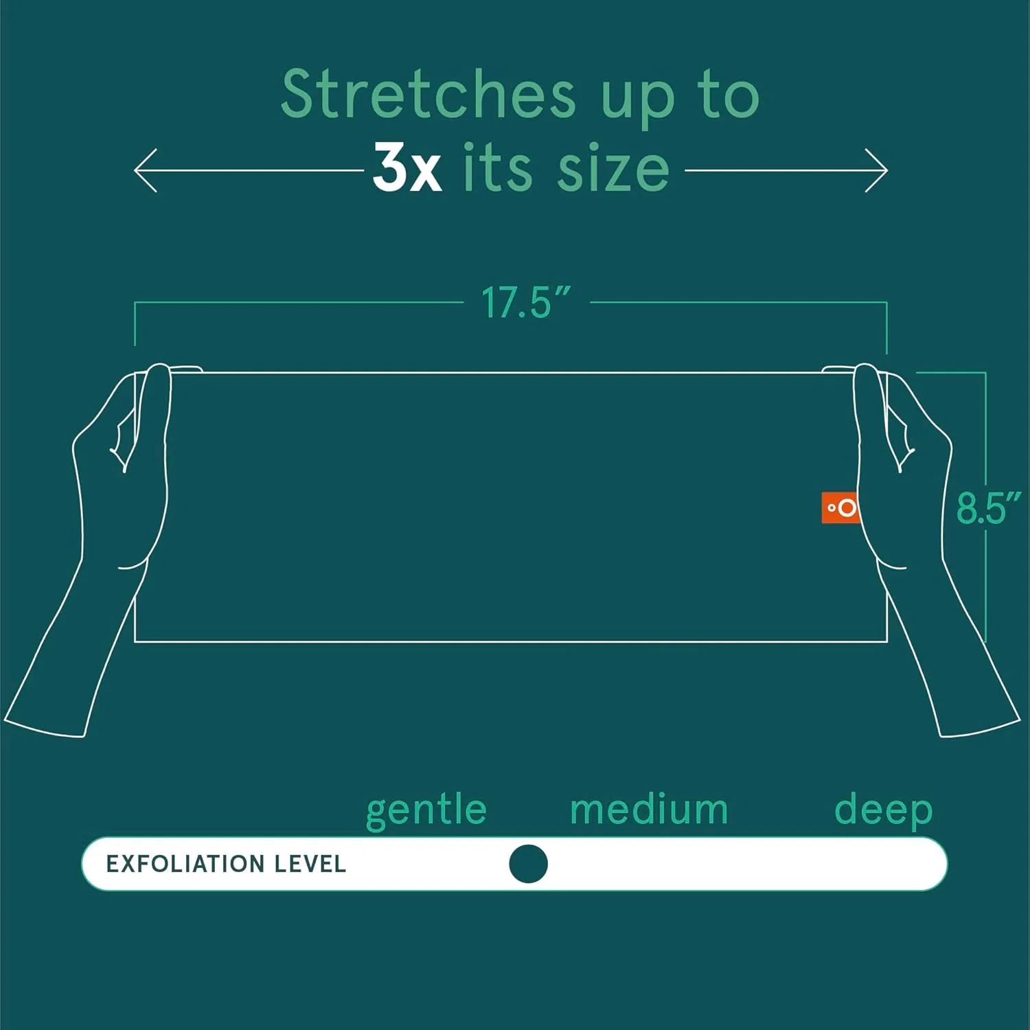 Мочалка для тела Cleanlogic, 3 шт, Stretch Fabric — фото 3