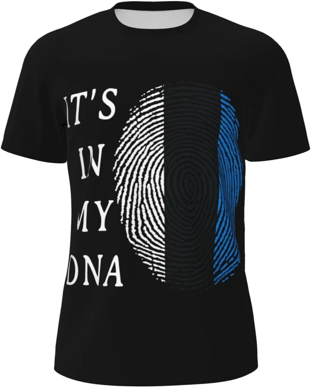 Мужская футболка из сетчатой ткани It's in My DNA Estonia, Black
