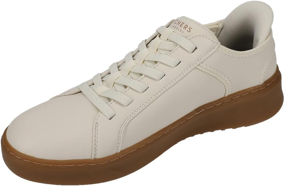 Мужские кроссовки Skechers Court Break с двойной вентиляцией и без шнурков, Natural — фото 4