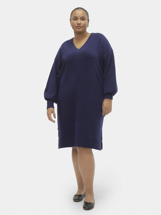 

Трикотажное платье свободного кроя Vero Moda Curve, синий