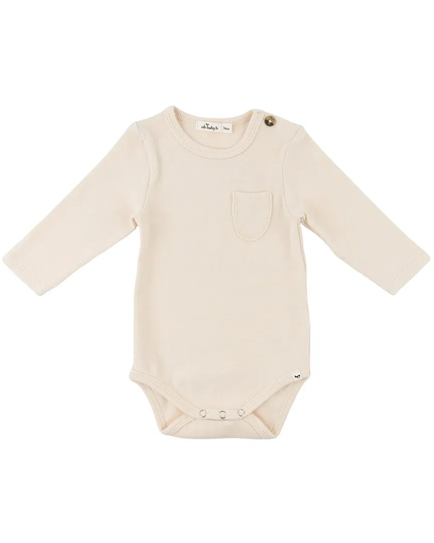 Детский боди-комбинезон с карманом Mini Stripe Pocket oh baby!, White