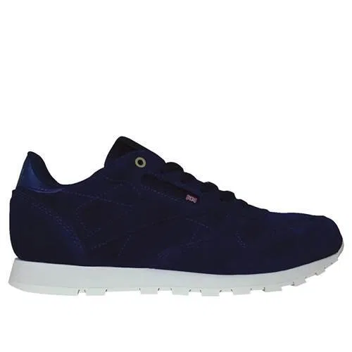 Детские кожаные полуботинки на шнуровке Reebok CL Leather Mcc, Navyblau