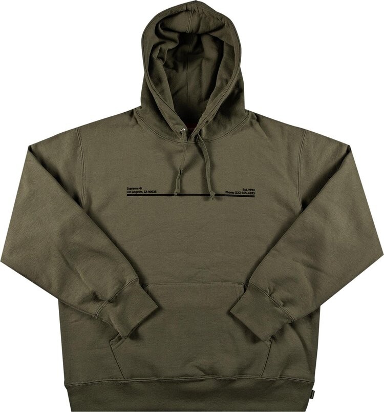 

Толстовка Supreme Shop Hooded Sweatshirt - Los Angeles 'Light Olive', зеленый