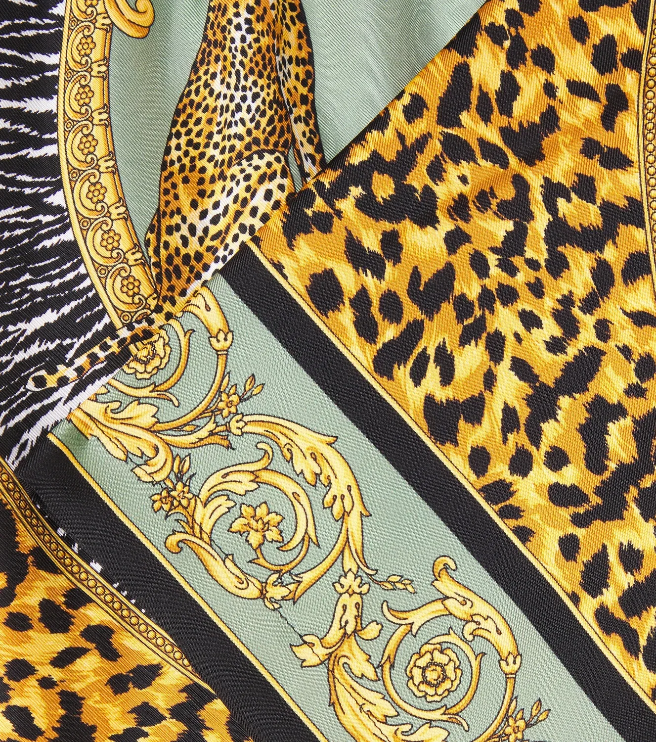 Шелковые шорты с принтом Versace Kids, мультиколор — фото 2