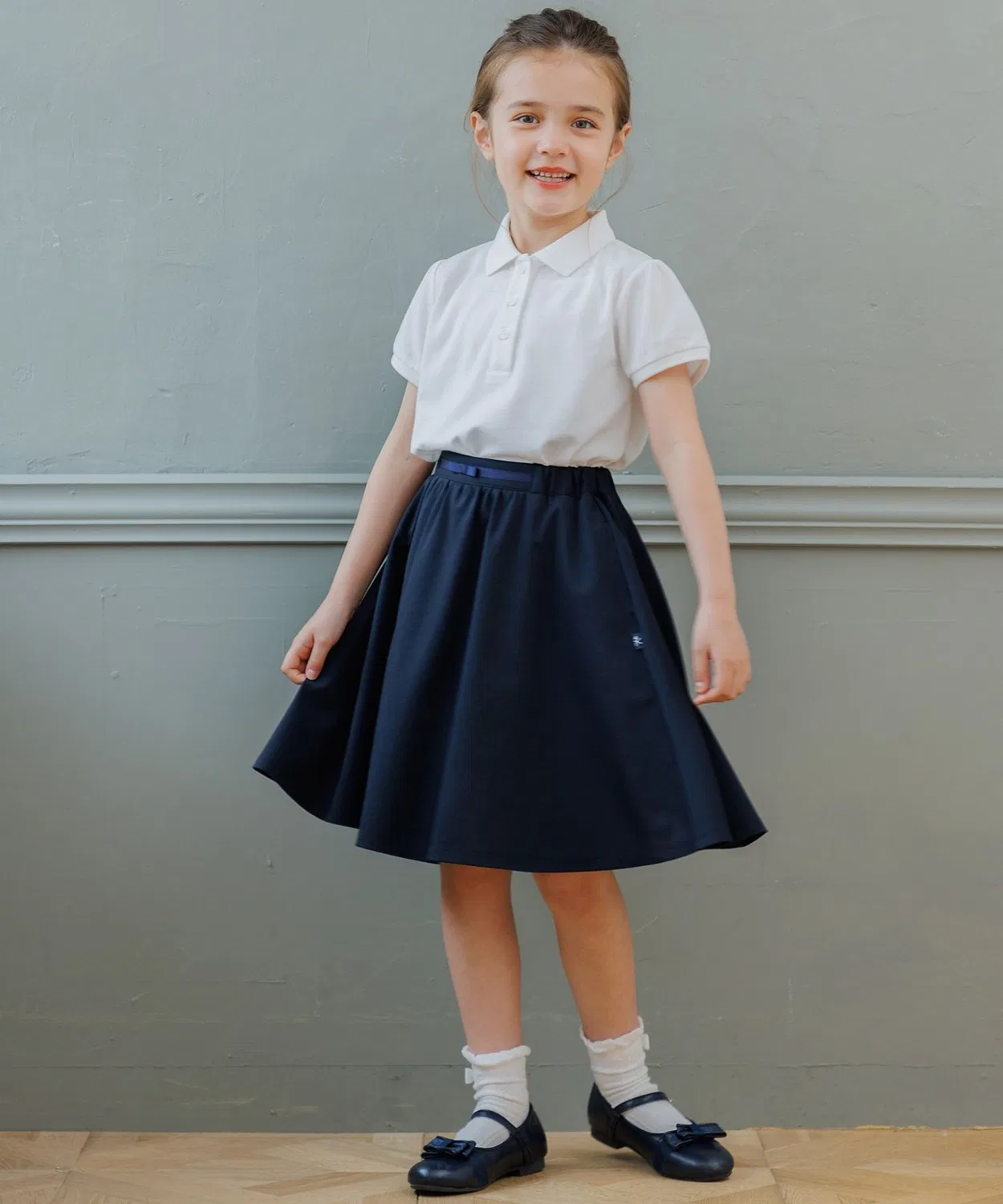 Детская юбка с флером без рукавов Kumikyoku KIDS, Navy — фото 3