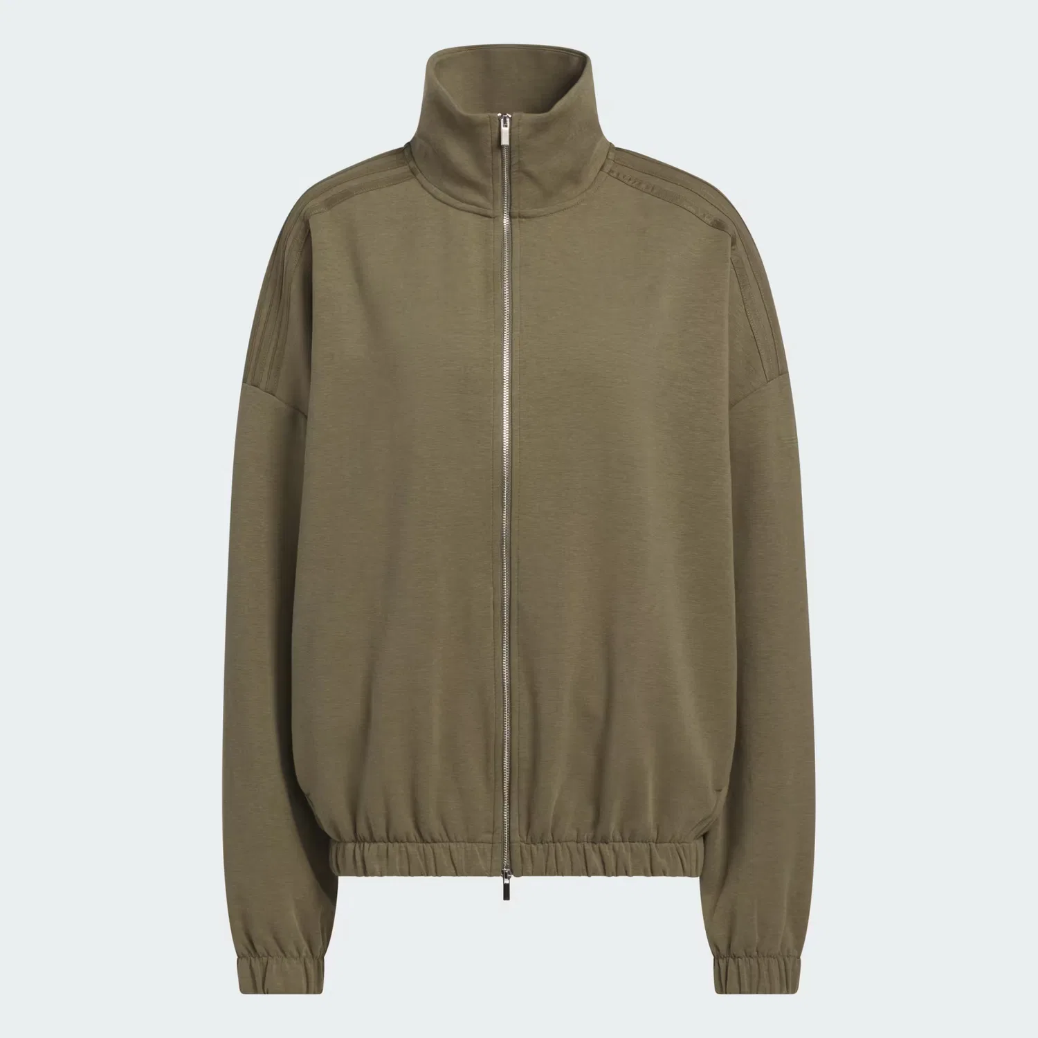 Женская толстовка на молнии оверсайз Adidas Originals, Olive Strata — фото 4