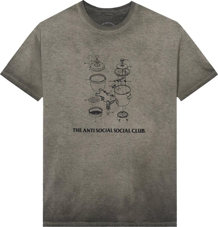 

Футболка Anti Social Social Club Dying On the Gram Sand Mineral Wash Tee 'Sand Mineral', серый
