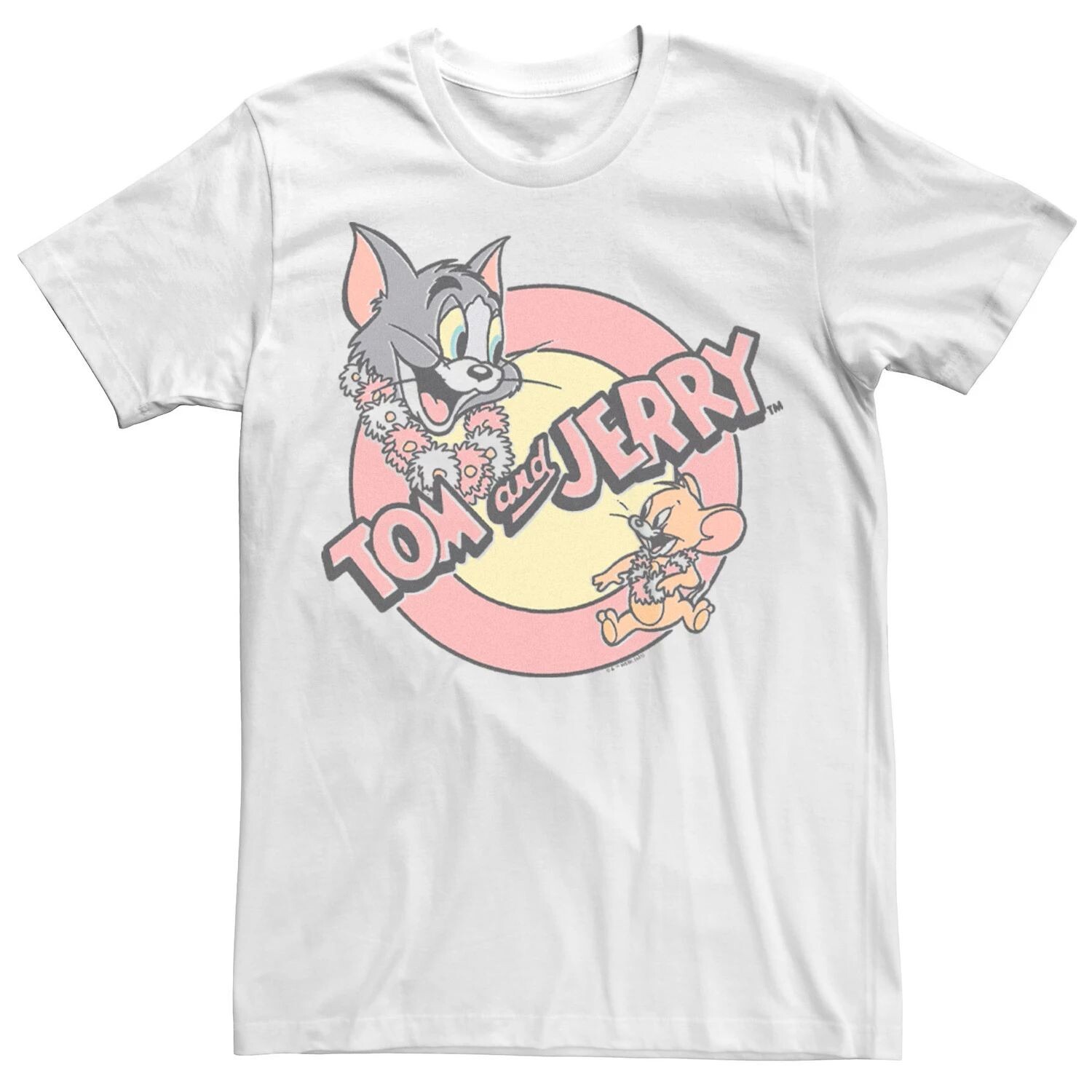 

Мужская классическая футболка с логотипом Tom And Jerry Licensed Character