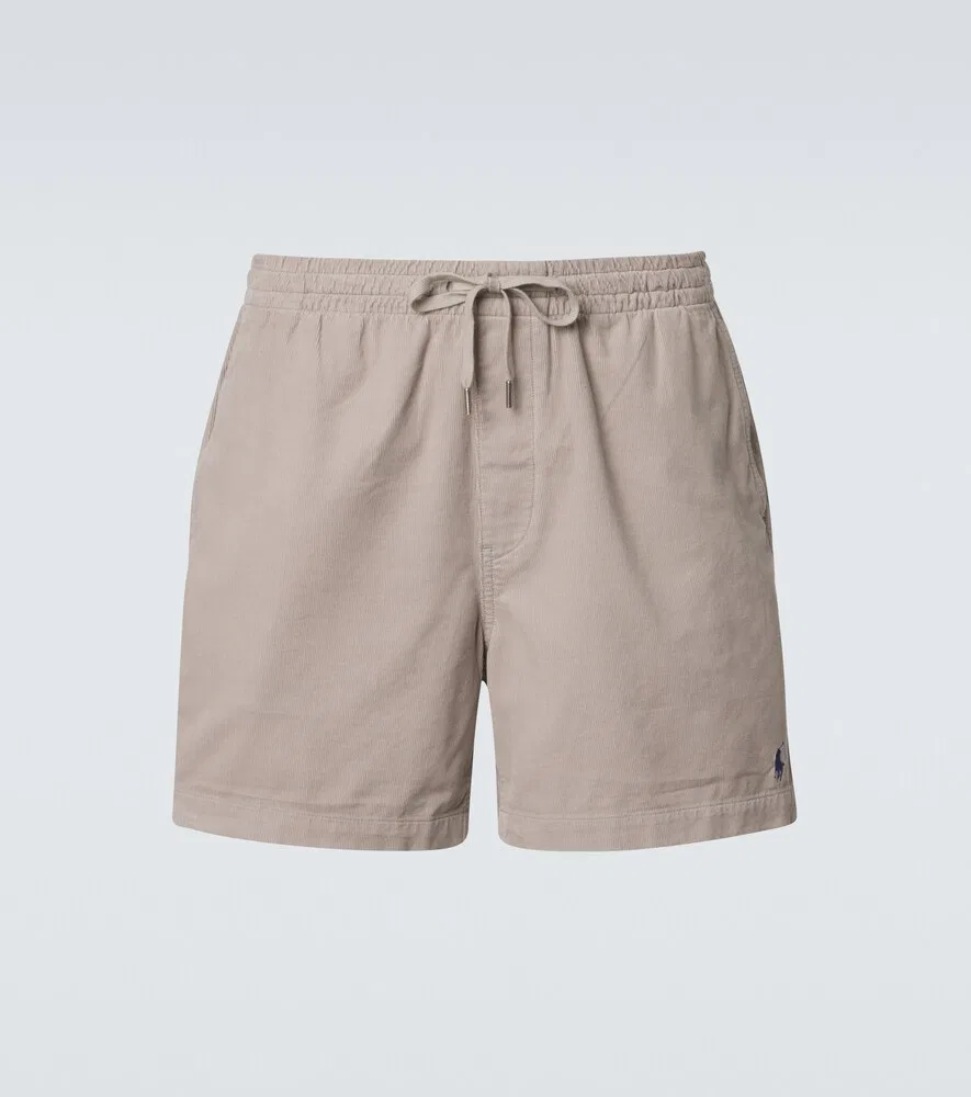 Хлопковые вельветовые шорты Polo Ralph Lauren, серый