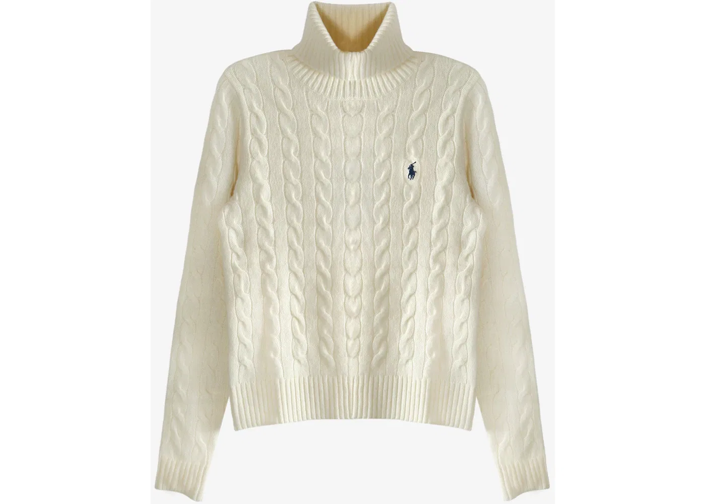 Женский пуловер из шерсти и кашемира с длинным рукавом Polo Ralph Lauren, Authentic Cream