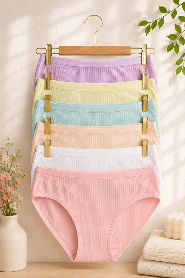 Детские трусы для девочек хлопковые Basics Bebelove, Multicolor — фото 3