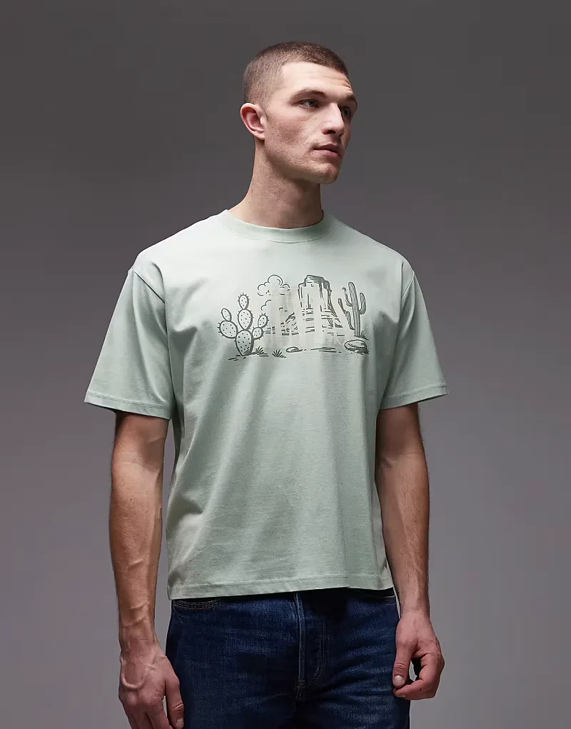 Футболка Levi's с графическим изображением логотипа в стиле вестерн, зеленого