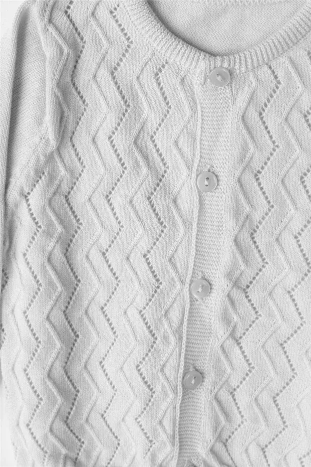 Детский кардиган с зигзагообразным узором Bebetto, Gray — фото 3