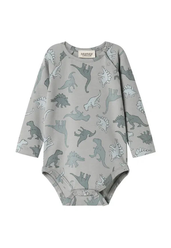 Боди с принтом динозавры Unisex - body Marmar Copenhagen, green, зеленый