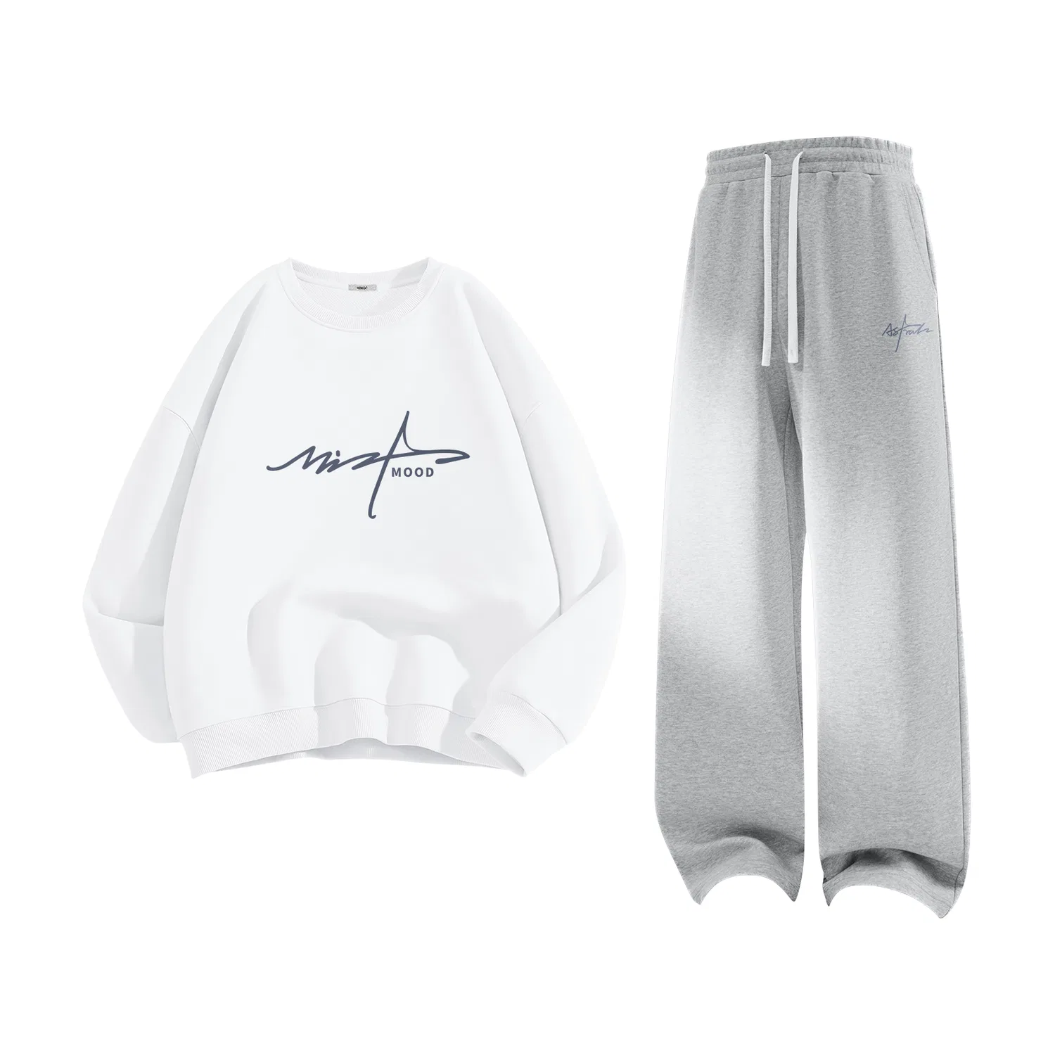Детский комплект свитшотов Мужской/Женский MINISO, White, Heather Gray