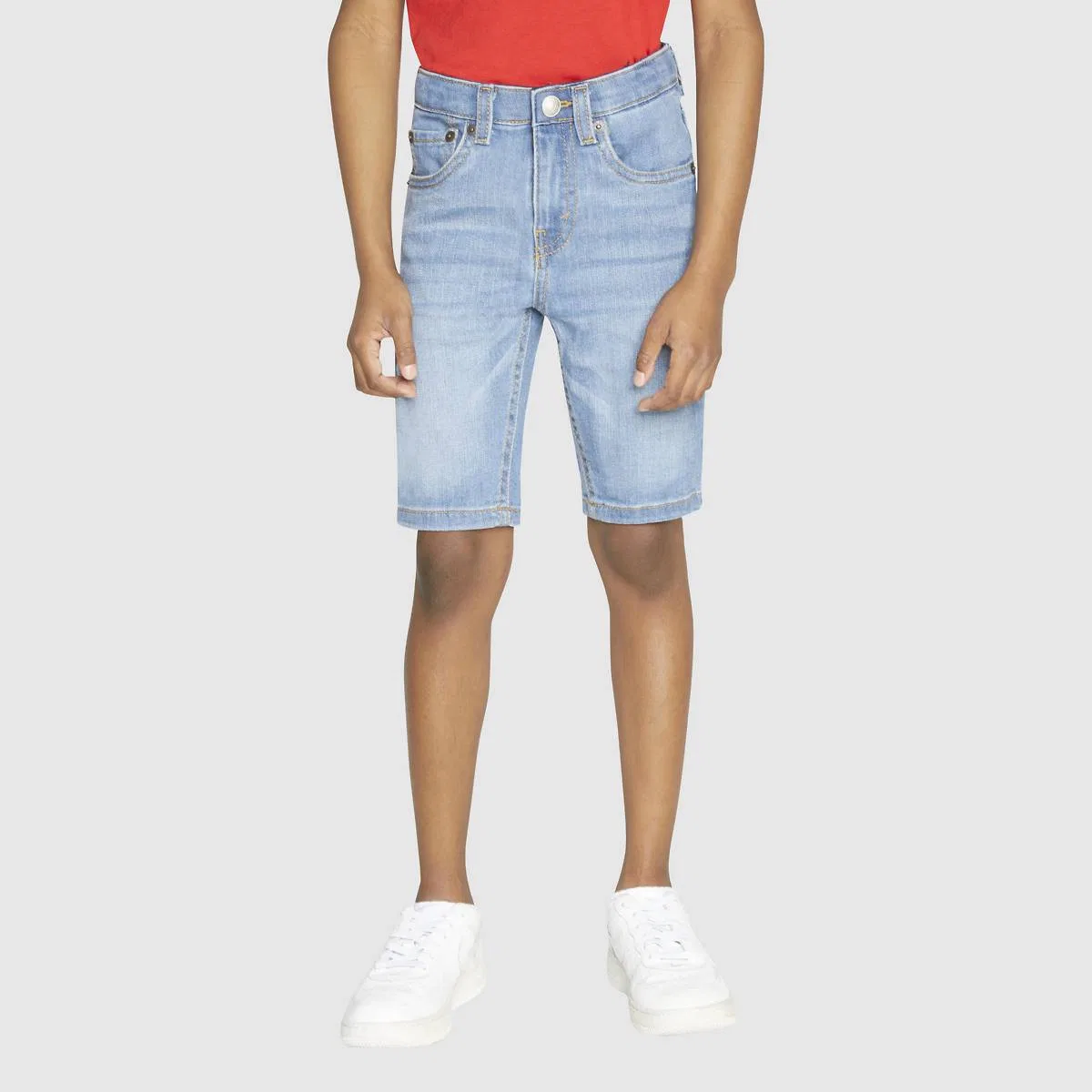 Узкие спортивные шорты для мальчиков 4-7 лет Levi's, Spit Fire - Medium Wash