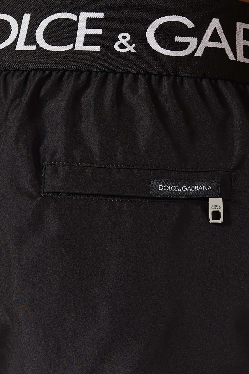 Шорты для плавания с логотипом на поясе Dolce & Gabbana — фото 4