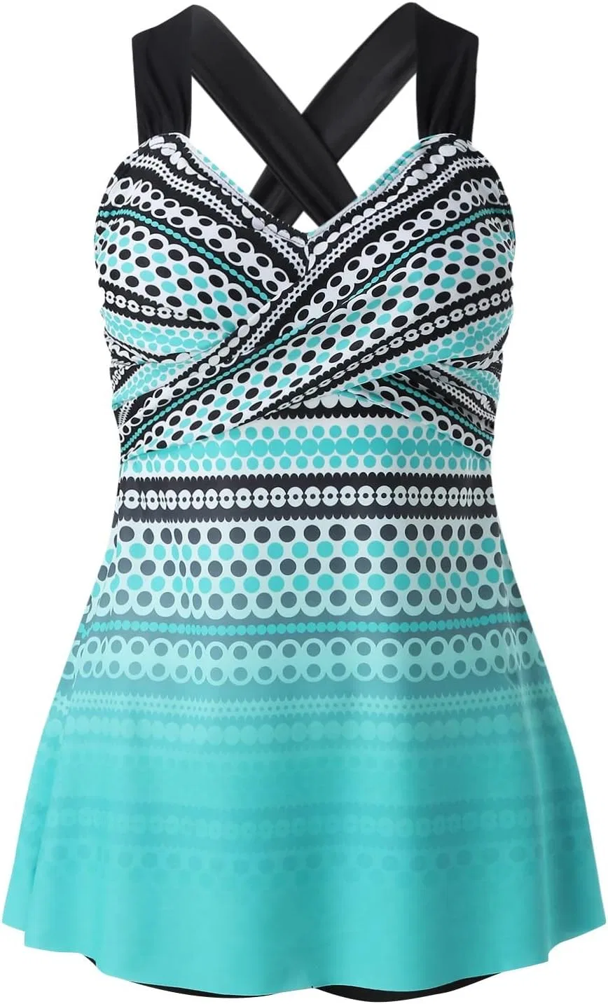 Женский купальный костюм с контролем живота Swimdress, Blue — фото 3