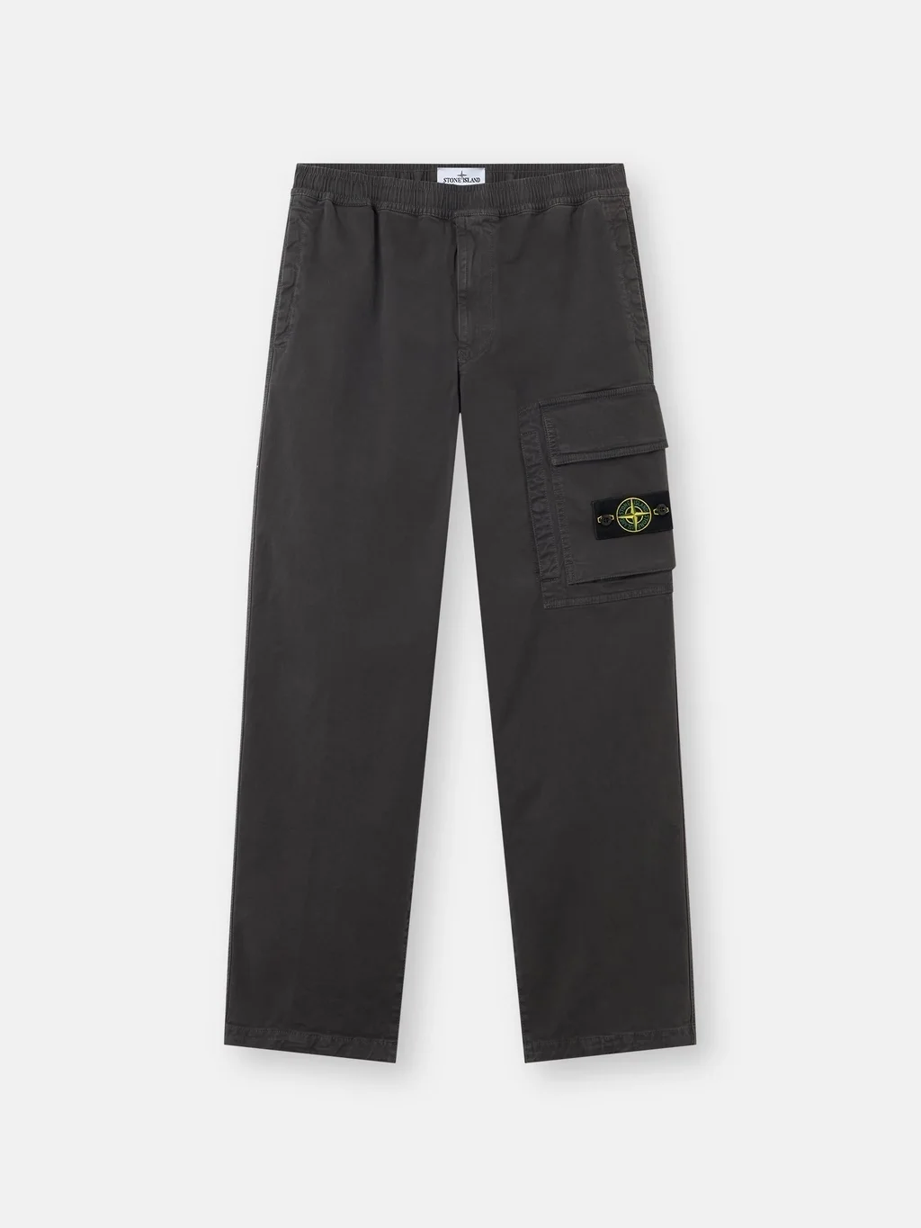 Мужские брюки-джоггеры Stone Island Loose-fit With Drawstring Cuffs, свинцово-серый — фото 2