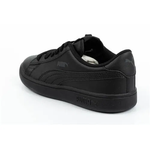 Детские кроссовки из эко-кожи Smash V2 Puma, Schwarz