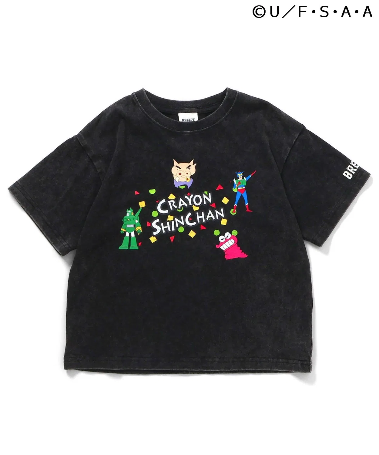 Детская футболка с принтом Crayon Shin-chan BREEZE, Grey — фото 2